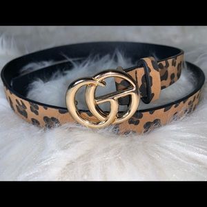 Cheetah print belt
